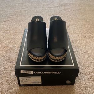 Karl Lagerfeld wedge heel sandal